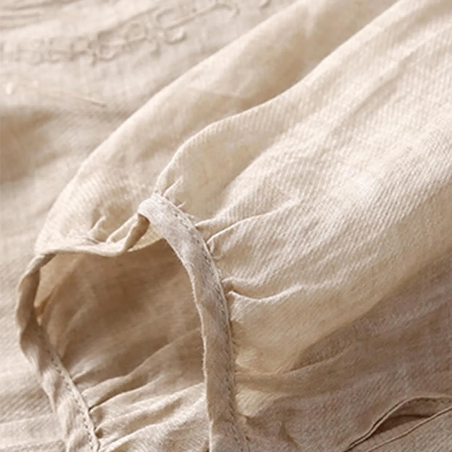 2025 Women Floral Embroidery Linen Shirts 3/4 Sleeve V Neck Peasant Tops Blouses Vintage Boho Ethnic Tees Pullover