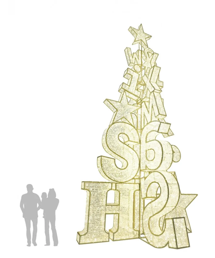 26' Holiday Greeting LED Light Tree