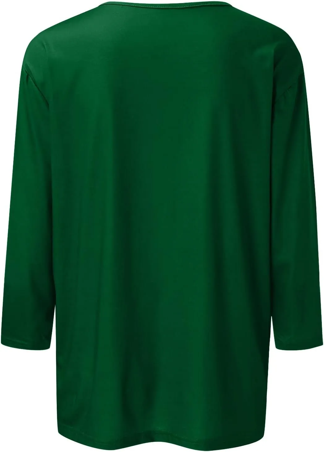 3/4 Sleeve Tops for Women,Casual Summer T Shirts Trendy V Neck Lightweight Soft Plain Tee Loose Fit Tunic Blouse