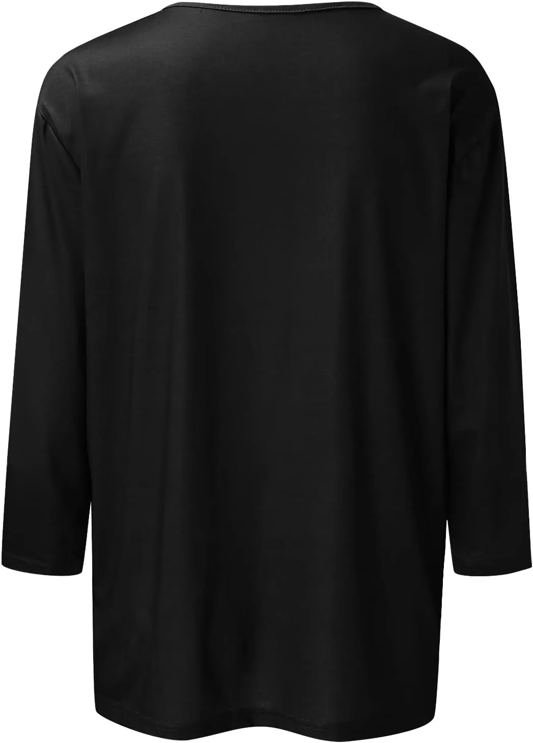 3/4 Sleeve Tops for Women,Casual Summer T Shirts Trendy V Neck Lightweight Soft Plain Tee Loose Fit Tunic Blouse