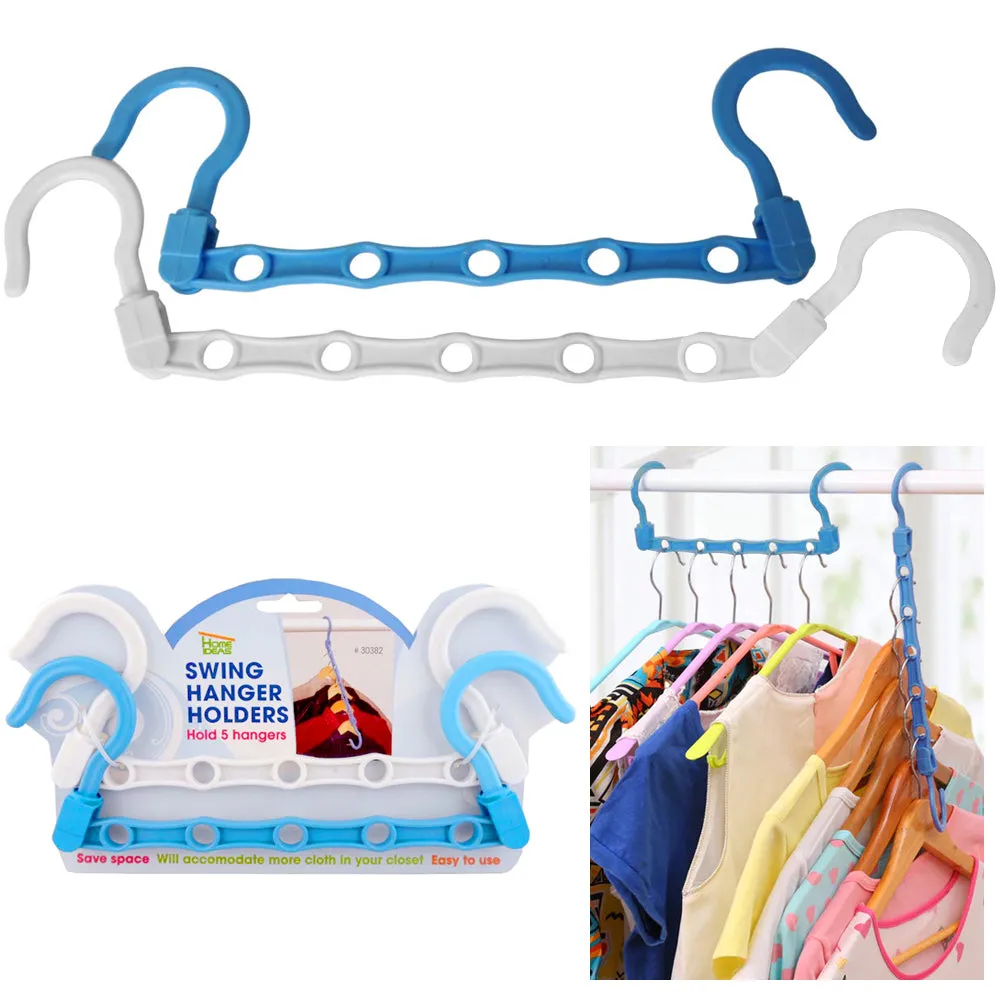 4x Hangers Space Saving Clothes Closet Rack Organizer Hook Saver Fold Seen On TV