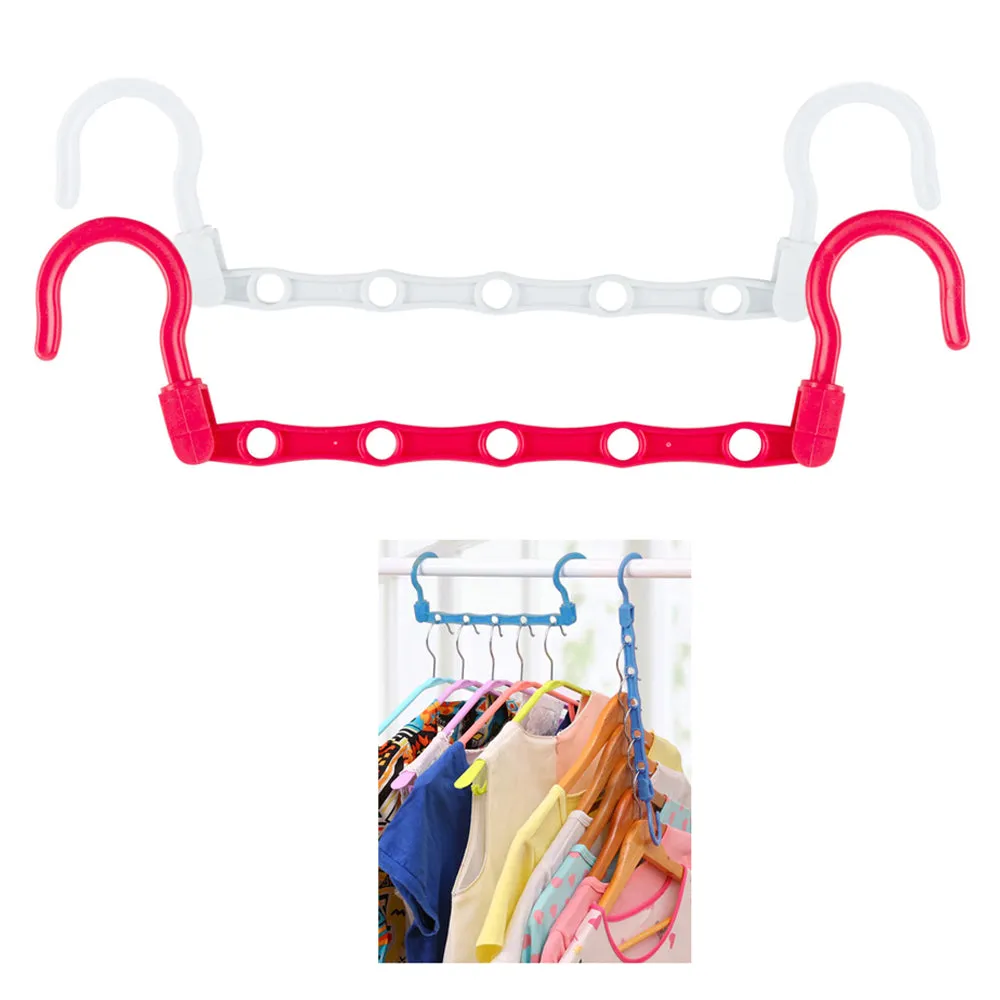 4x Hangers Space Saving Clothes Closet Rack Organizer Hook Saver Fold Seen On TV