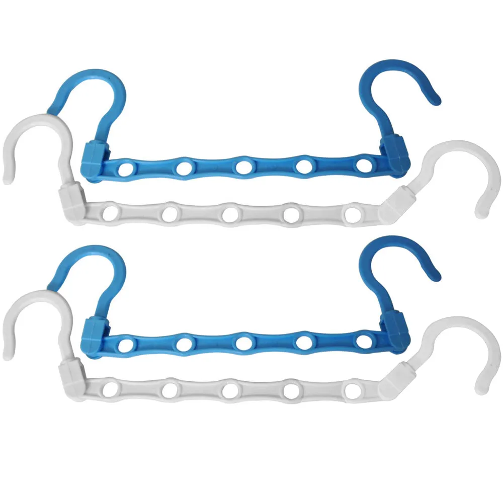 4x Hangers Space Saving Clothes Closet Rack Organizer Hook Saver Fold Seen On TV
