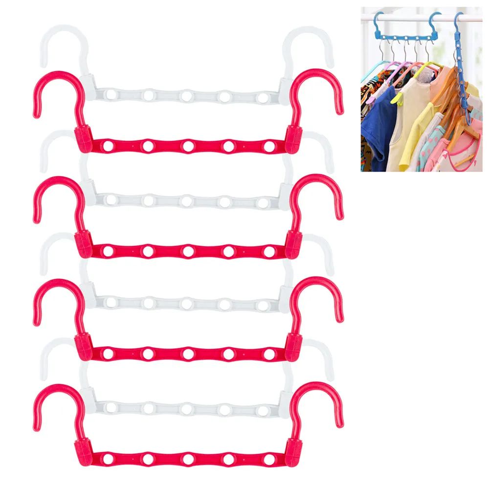 8x Hangers Space Saving Clothes Closet Rack Organizer Hook Saver Fold Seen On TV