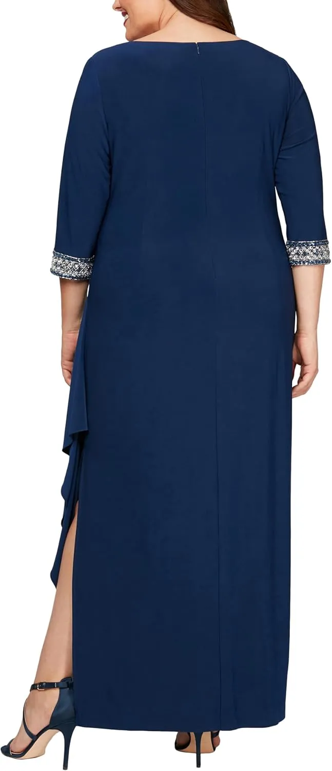 Alex Evenings Women's Dress with Keyhole Cutout (Petite and Regular)