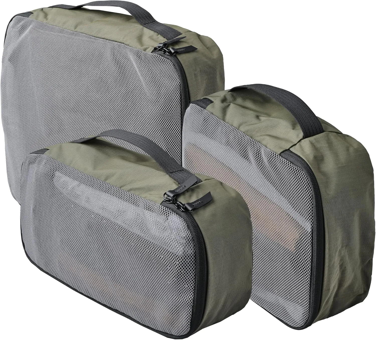 ALPAKA Packing Cube Collection - Small, Medium, and Large Packing Cubes for Travel - Green Weatherproof Fabric Protects Clothes, Shoes, and Gear