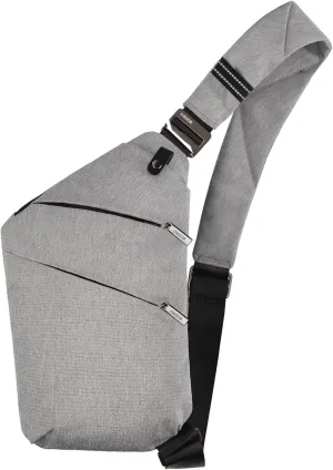 Anti Theft Crossbody Bags for Women and Men, Sling Bag for Women and Men, Waterproof Wander Bag for Sports, Hiking, Travel, 1.0S Light Grey