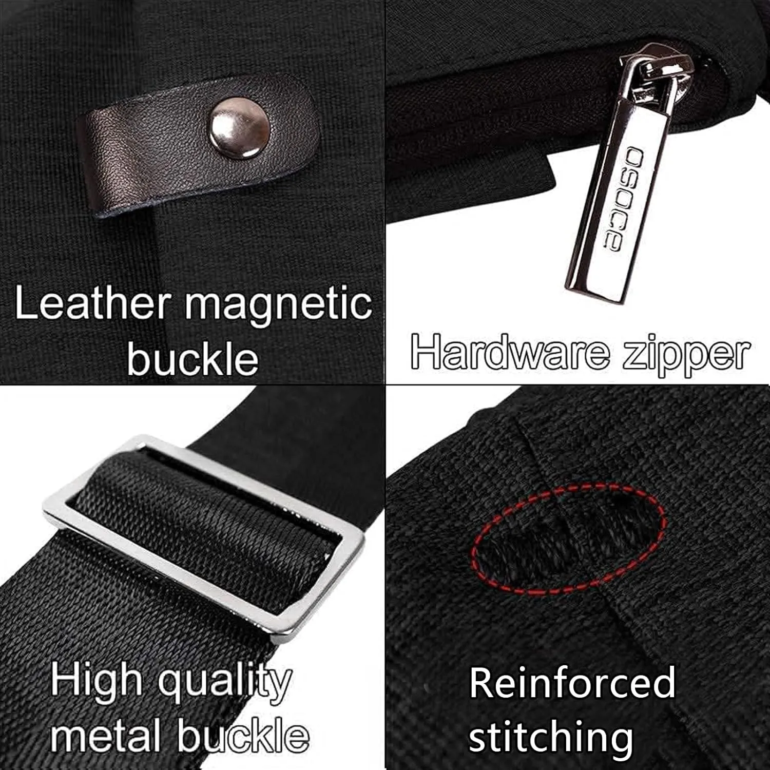 Anti Theft Crossbody Bags Sling Bag for Women Men Waterproof Wander Bag for Sports and Travel. (1-BLACK, Small)