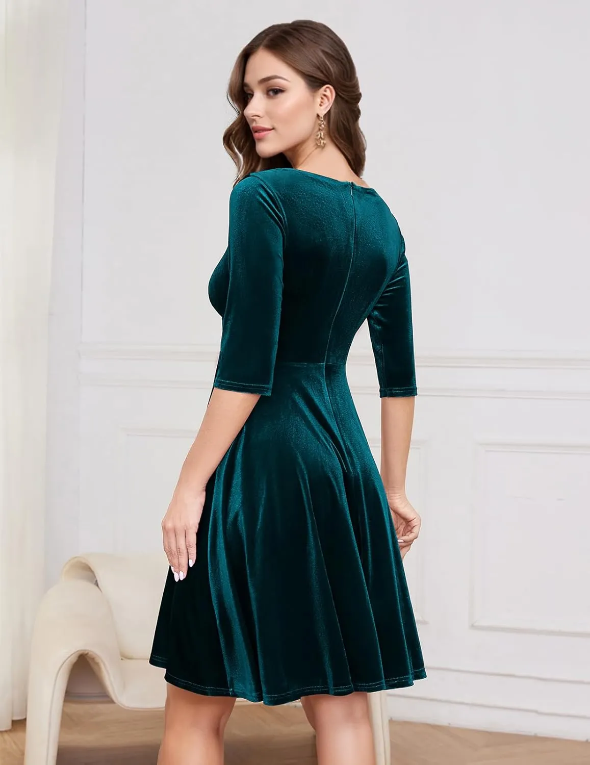Bbonlinedress Women Vintage Cocktail Dress 1950s Formal Wedding Party 50s 60s Retro Rockabilly Swing Dress