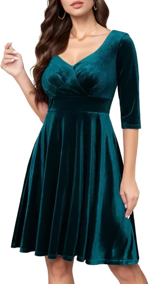 Bbonlinedress Women Vintage Cocktail Dress 1950s Formal Wedding Party 50s 60s Retro Rockabilly Swing Dress