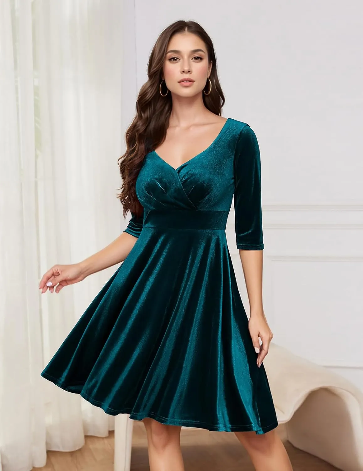 Bbonlinedress Women Vintage Cocktail Dress 1950s Formal Wedding Party 50s 60s Retro Rockabilly Swing Dress