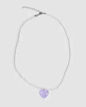 BerryBetty - Ballooned Heart Pearl Necklace