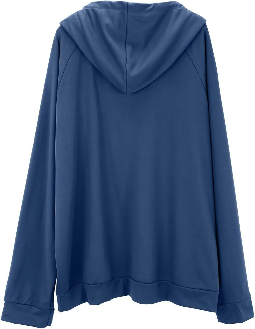 Big And Tall Men's Blue Cotton/Polyester Classic Hooded Sweatshirt