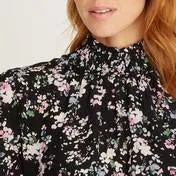 Blossoms High Neck Blouse