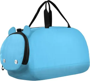 Blue Color Kids Cute Gym Bag with Shoes Compartment Lightweight Weekender Overnight Range Bag for Beach Swim Bags Pool Sports