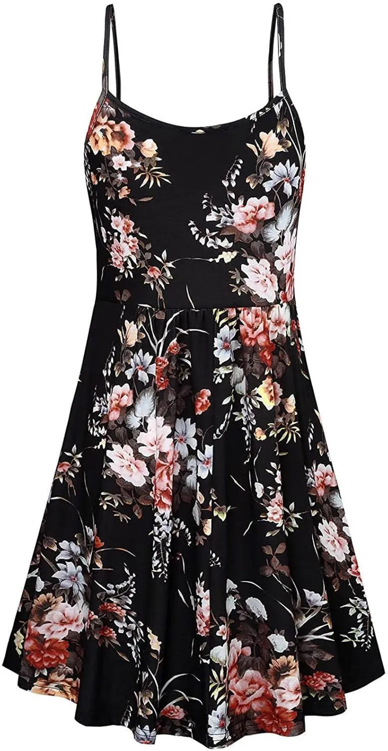 Breastfeeding Dress for Women Summer Sleeveless Maternity Nursing Dress Spaghetti Strap Floral Nursing Dress