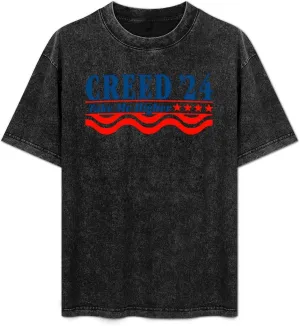 Breathable Retro Oversized Cotton T-Shirts Trendy Distressed Crew Neck Tops