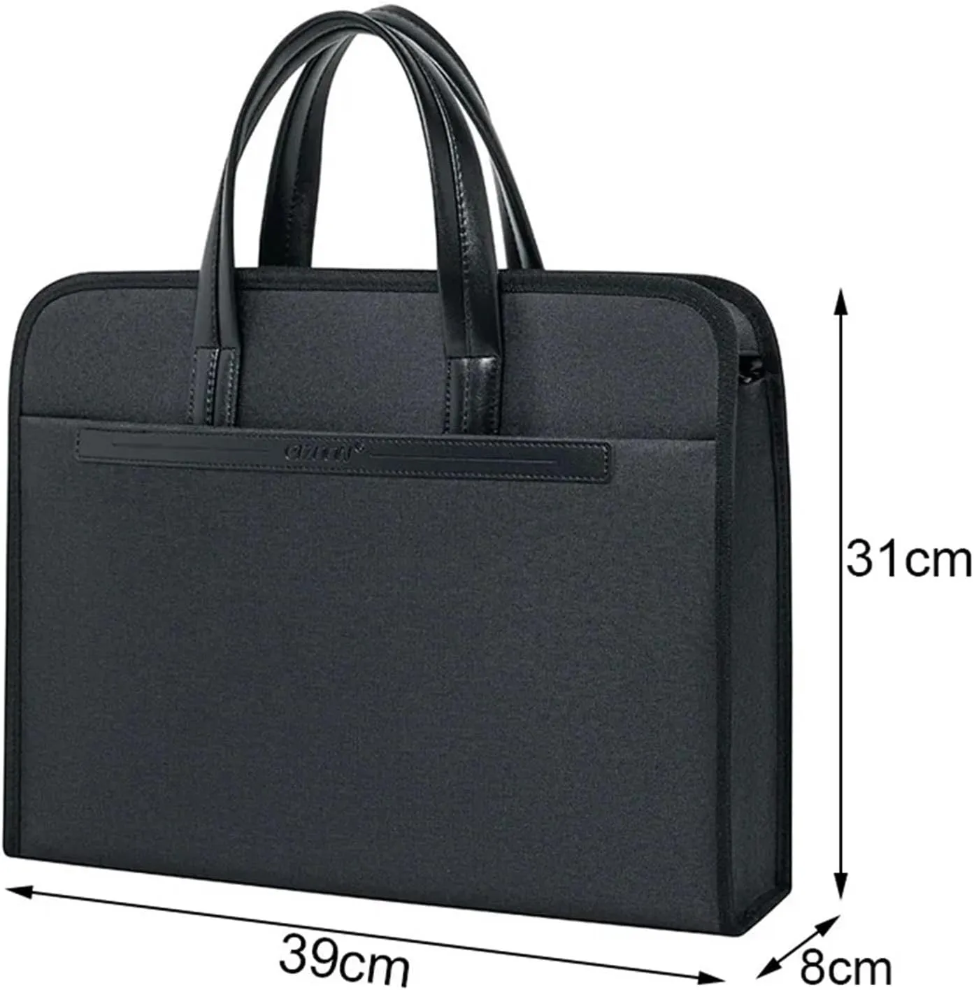 Briefcase Men's Casual Briefcase Multi-layer A4 Office Zipper Bag Large Capacity Business Bag Handbag