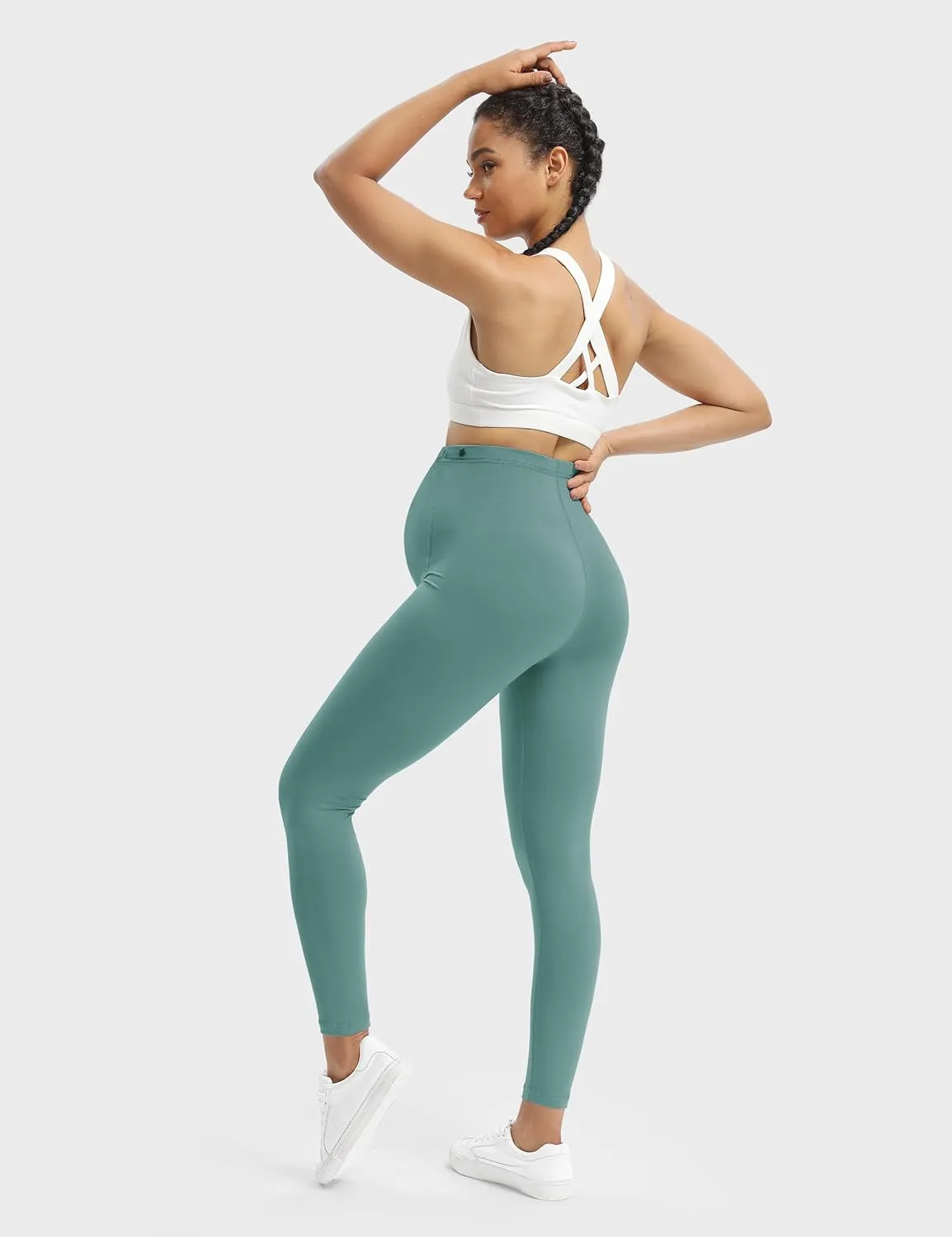 Buttergene Women's Maternity Leggings Over The Belly Maternity Workout Pants Pregnancy Yoga Leggings