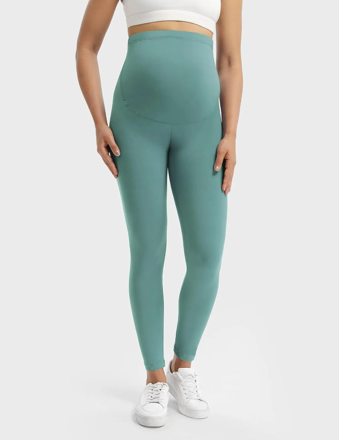Buttergene Women's Maternity Leggings Over The Belly Maternity Workout Pants Pregnancy Yoga Leggings