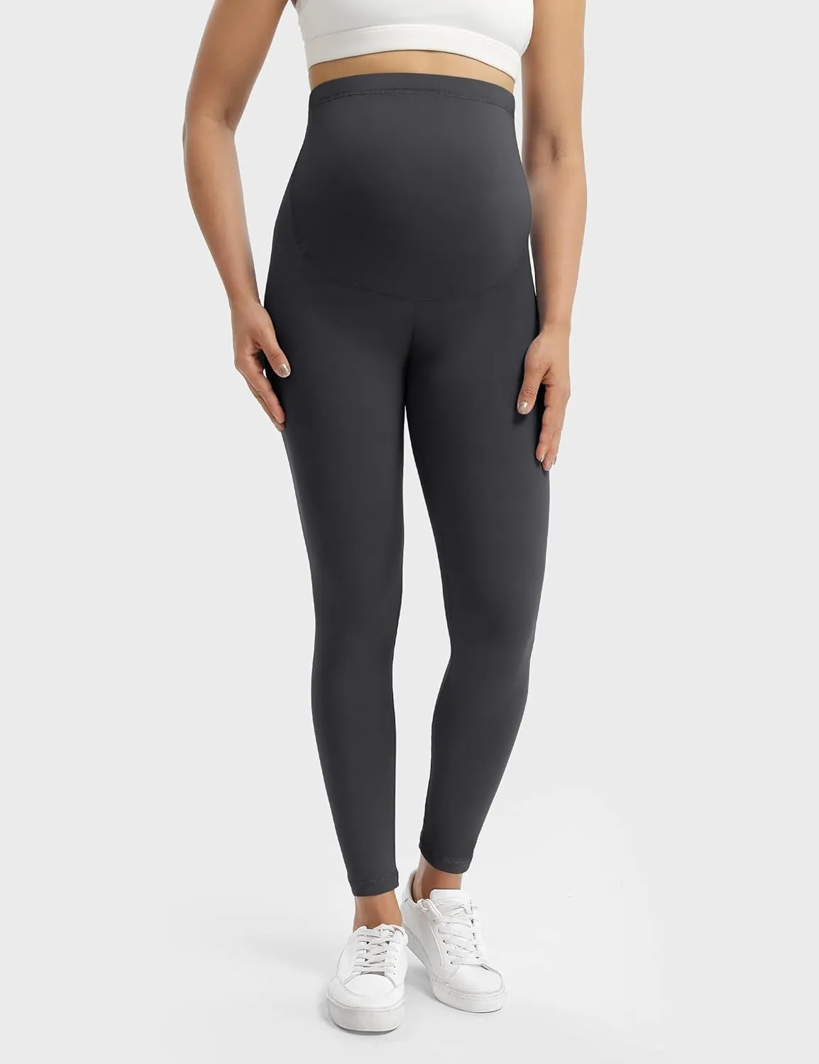 Buttergene Women's Maternity Leggings Over The Belly Maternity Workout Pants Pregnancy Yoga Leggings