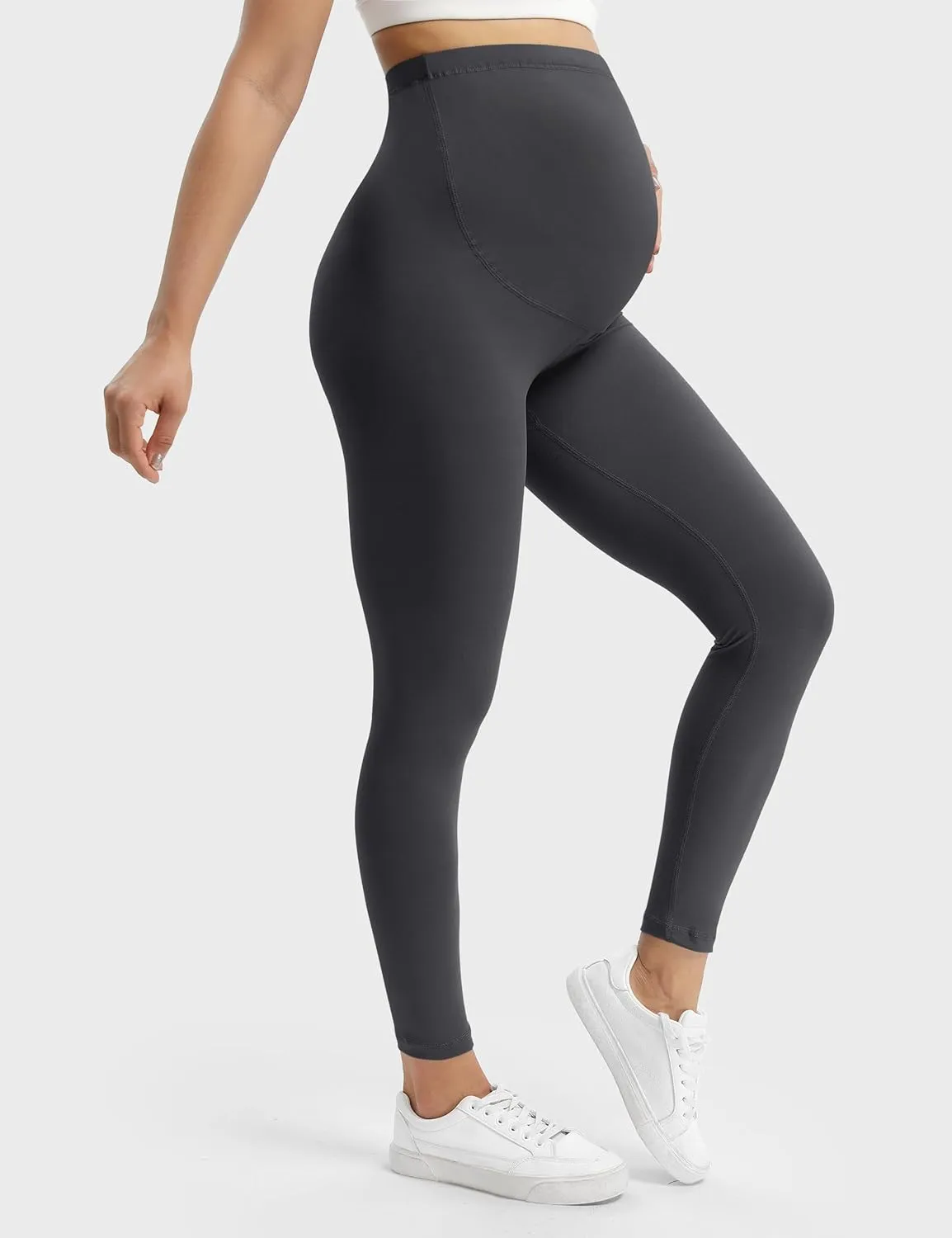 Buttergene Women's Maternity Leggings Over The Belly Maternity Workout Pants Pregnancy Yoga Leggings