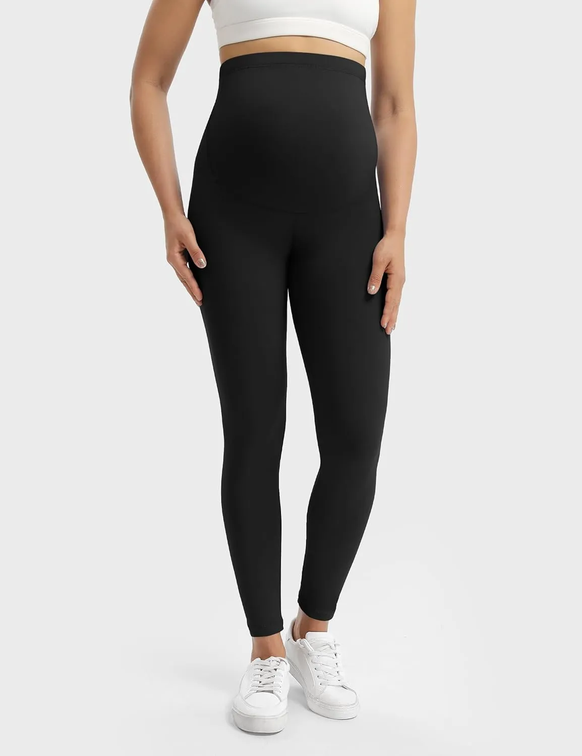 Buttergene Women's Maternity Leggings Over The Belly Maternity Workout Pants Pregnancy Yoga Leggings
