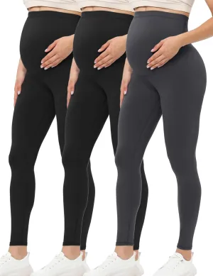Buttergene Women's Maternity Leggings over the Belly Maternity Yoga Pants Workout Pregnancy Leggings