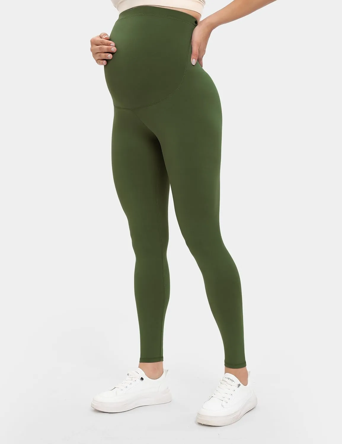 Buttergene Women's Maternity Leggings over the Belly Maternity Yoga Pants Workout Pregnancy Leggings