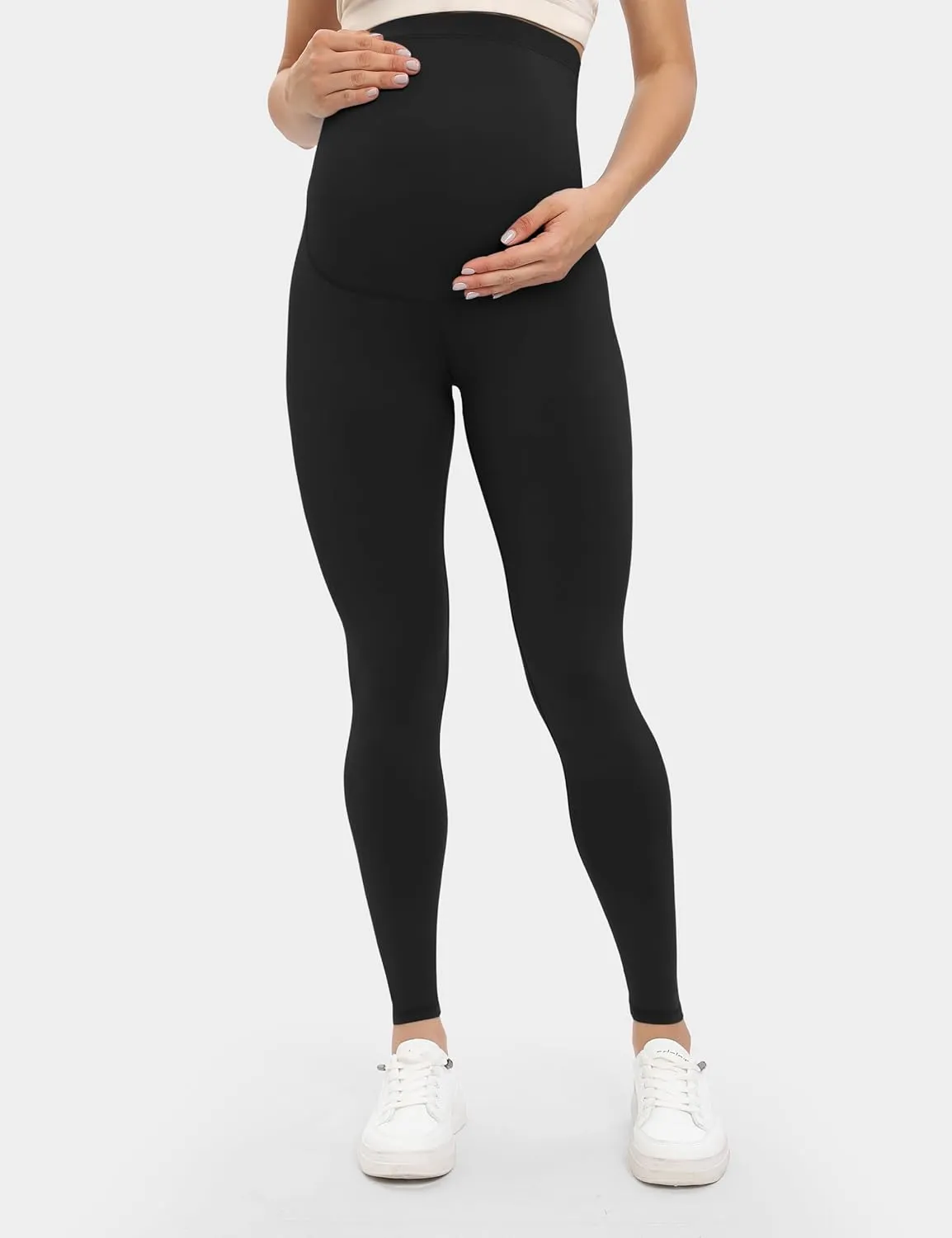Buttergene Women's Maternity Leggings over the Belly Maternity Yoga Pants Workout Pregnancy Leggings