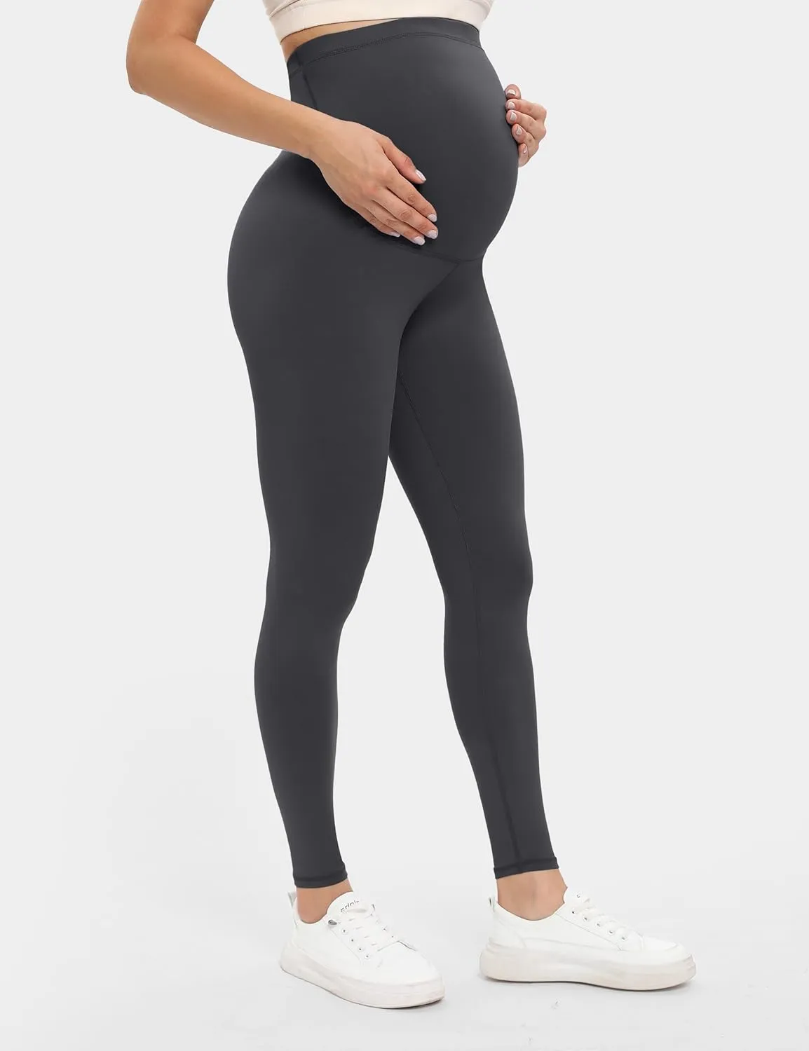 Buttergene Women's Maternity Leggings over the Belly Maternity Yoga Pants Workout Pregnancy Leggings