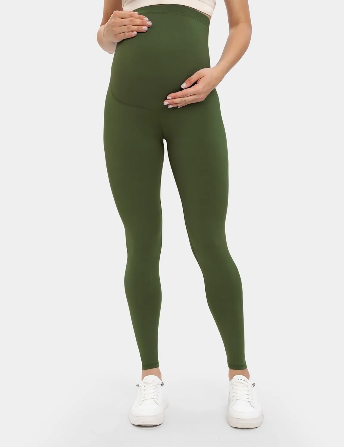 Buttergene Women's Maternity Leggings over the Belly Maternity Yoga Pants Workout Pregnancy Leggings