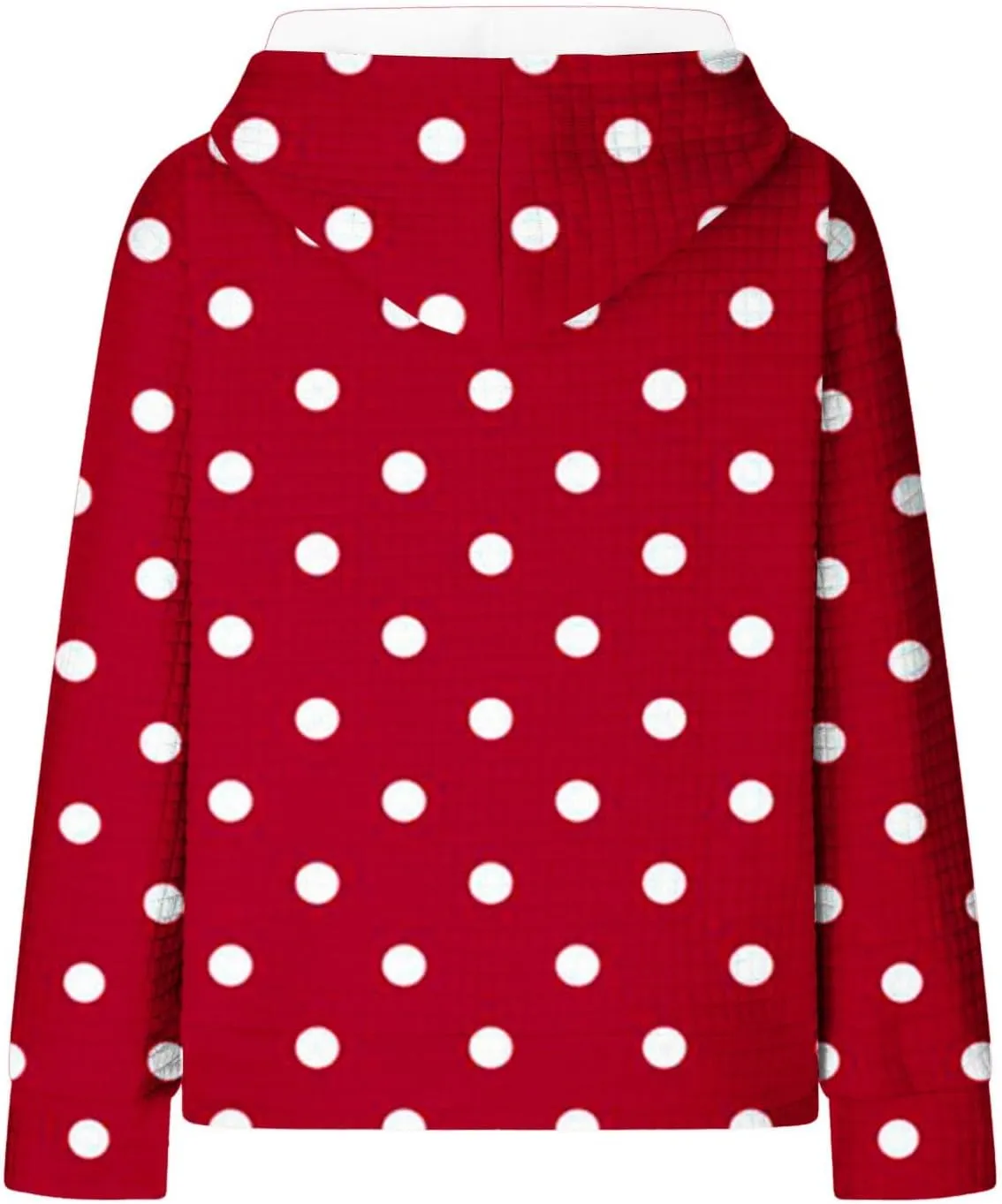 Casual Sweatshirts for Women Cute Polka Dots Drawstring Hoodies Athletic Pullover Hoody Fall Tops Cozy Preppy Clothes