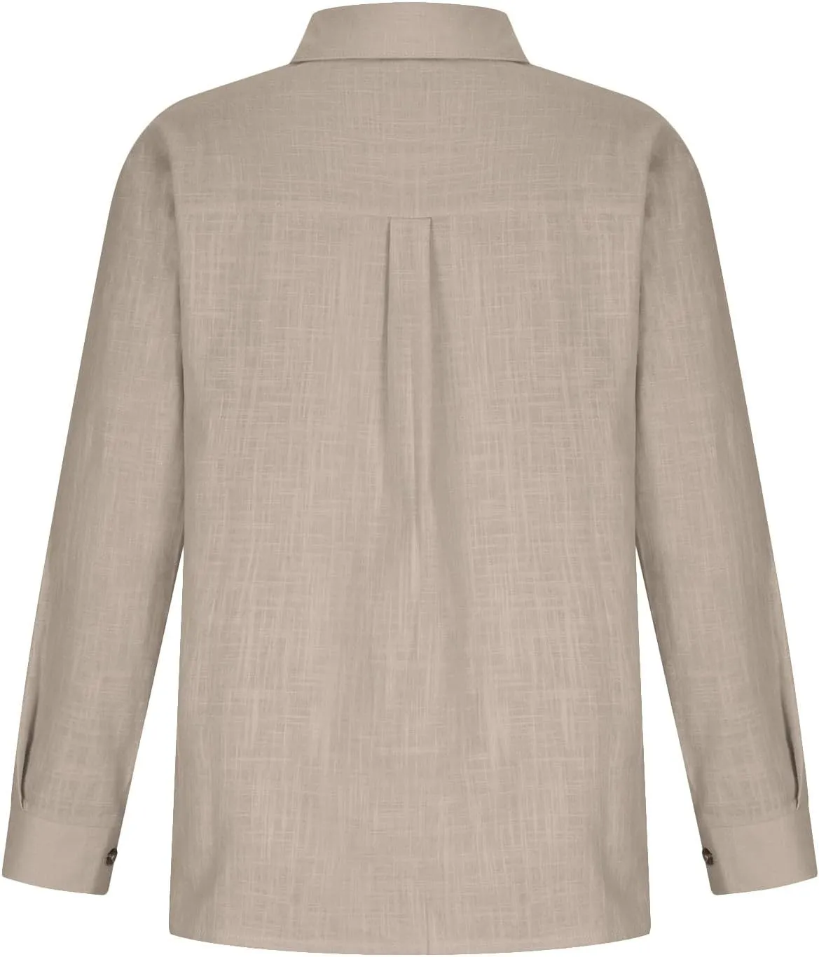 Ceboyel Women Cotton Linen Summer Tops Button Down Shirts Dressy Causal Long Sleeve Gauze Blouses Trendy Boho Clothes 2024