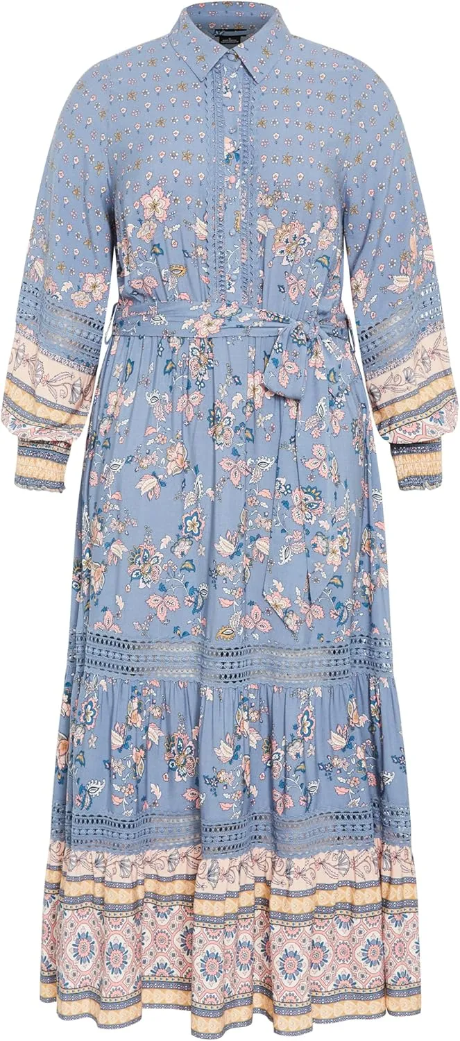 City Chic Women's Apparel Women's Angel Falls Maxi Dress