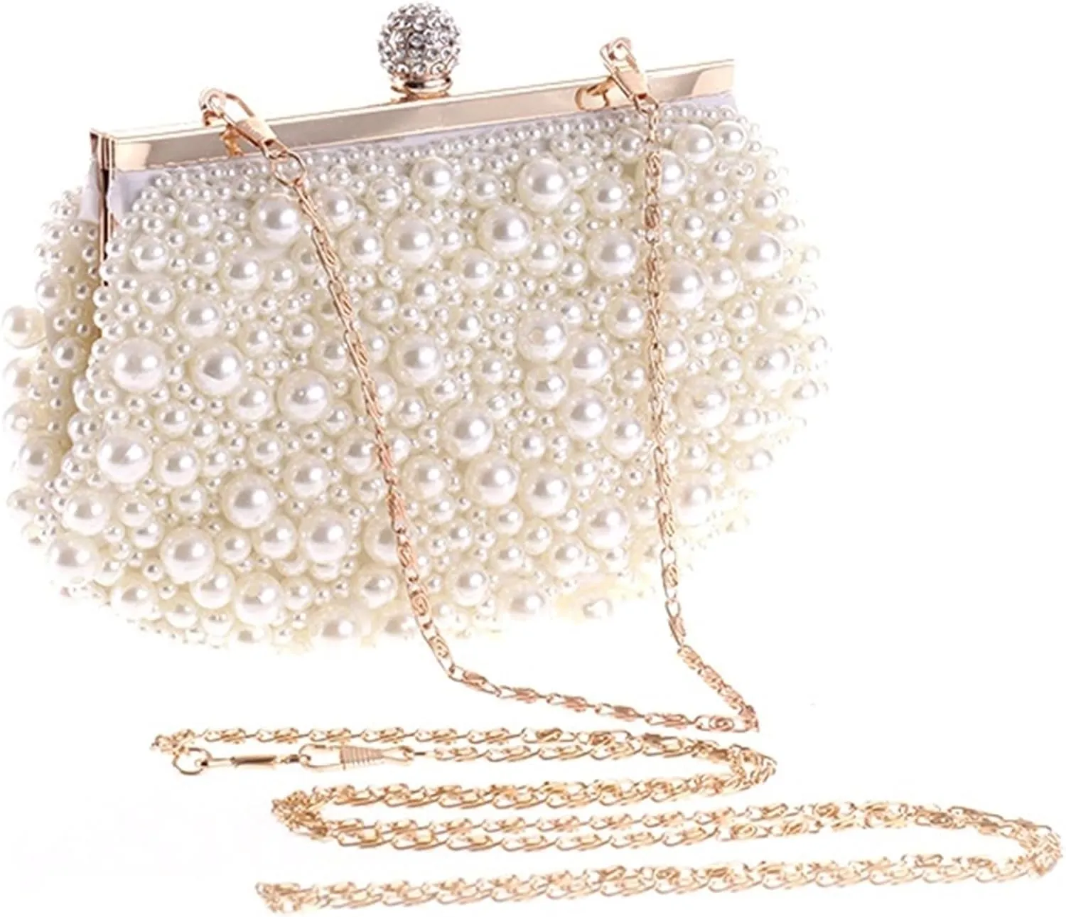 Clutch Purses for Women Elegant Evening Wedding Clutch Handbag Pearl Beaded Small Purse for Bridesmaids and Formal Events