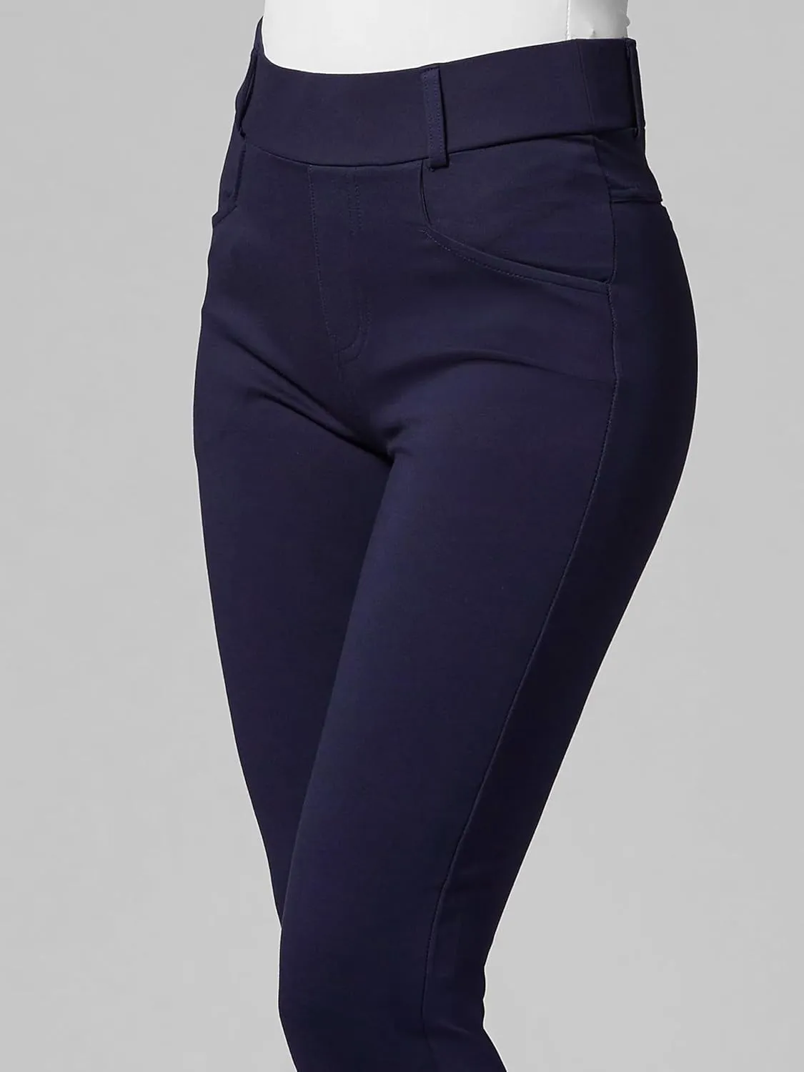 Conceited Dress Pants for Women with Pockets - Stretch Ponte Fabric - Wear to Work - Tummy Control (Available in Plus Size)