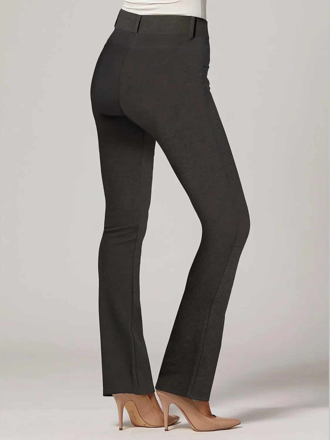 Conceited Dress Pants for Women with Pockets - Stretch Ponte Fabric - Wear to Work - Tummy Control (Available in Plus Size)