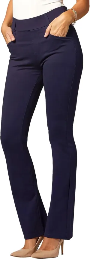 Conceited Dress Pants for Women with Pockets - Stretch Ponte Fabric - Wear to Work - Tummy Control (Available in Plus Size)