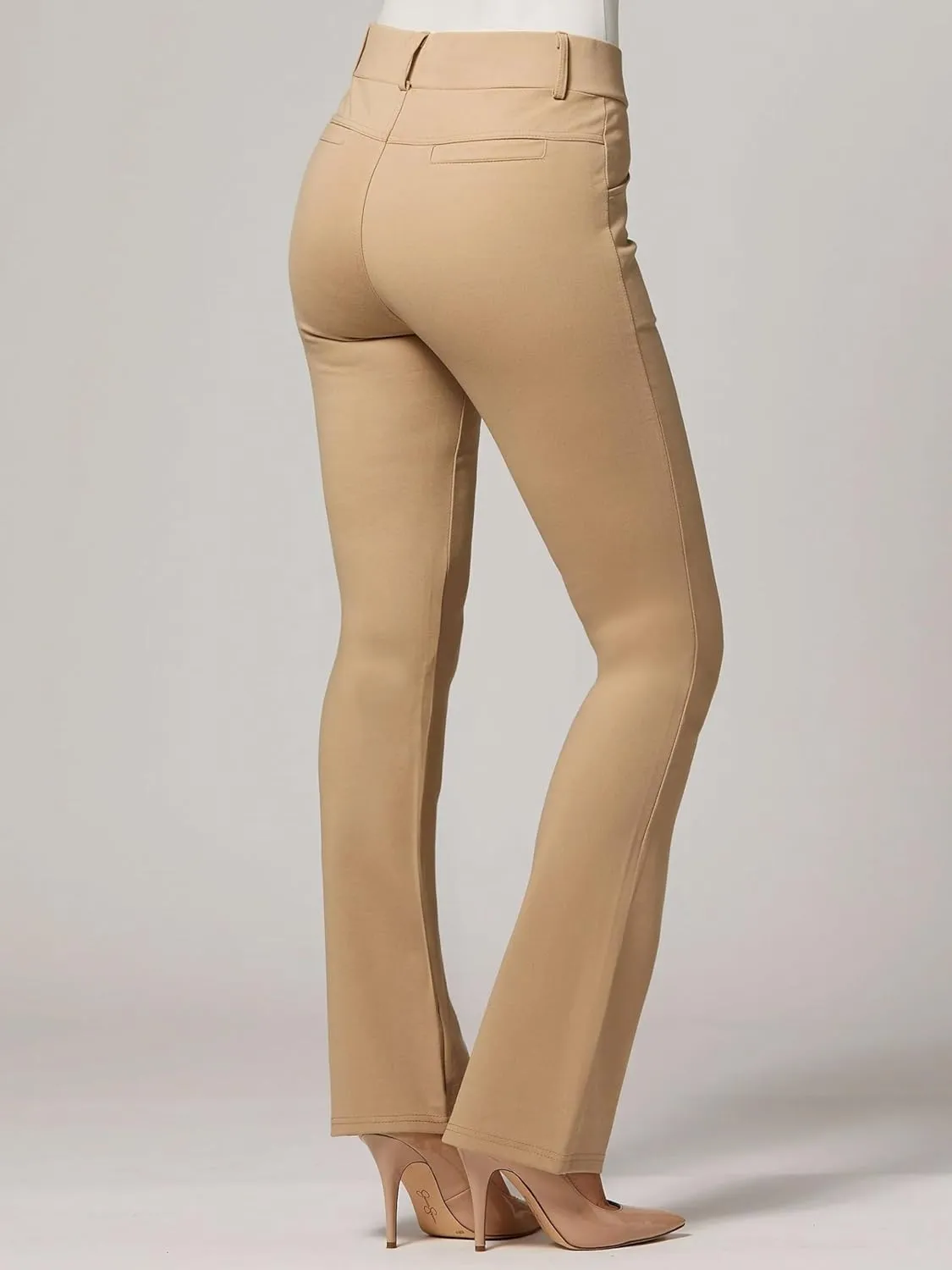Conceited Dress Pants for Women with Pockets - Stretch Ponte Fabric - Wear to Work - Tummy Control (Available in Plus Size)