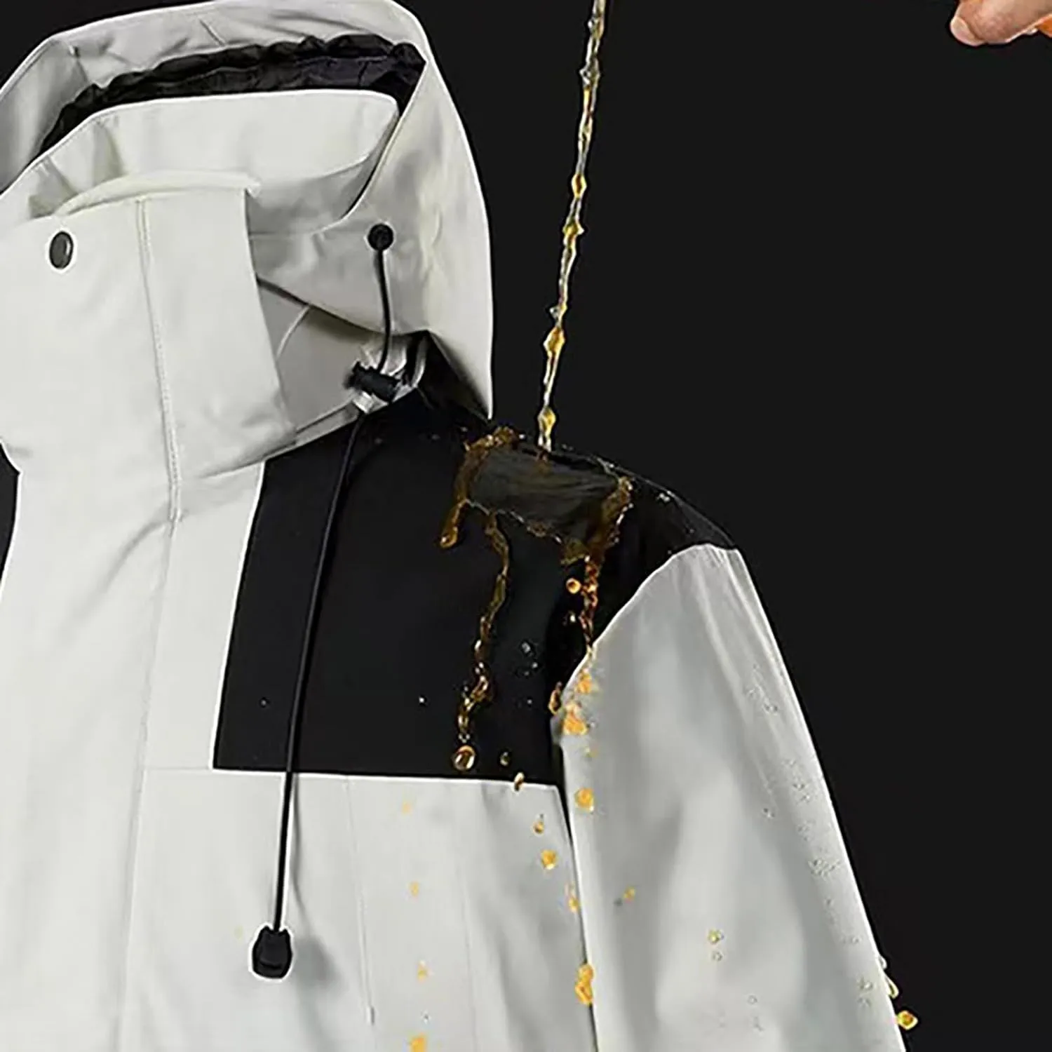 cooki Rain Coats for Women Waterproof with Hood Outdoor Lightweight Windbreaker Outdoor Long Rain Jacket Trench Coats
