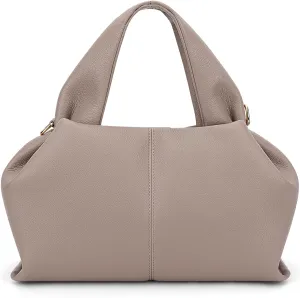 Crossbody Satchel Handbag for Women Shoulder Clutch Purse Dumpling Cloud Style Genuine Leather Bags for Daily Outfits