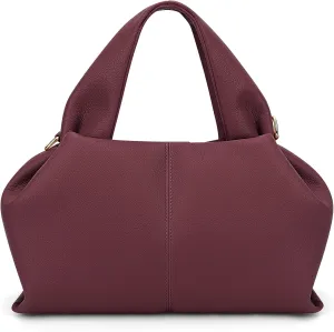 Crossbody Satchel Handbag for Women Shoulder Clutch Purse Dumpling Cloud Style Genuine Leather Bags for Daily Outfits