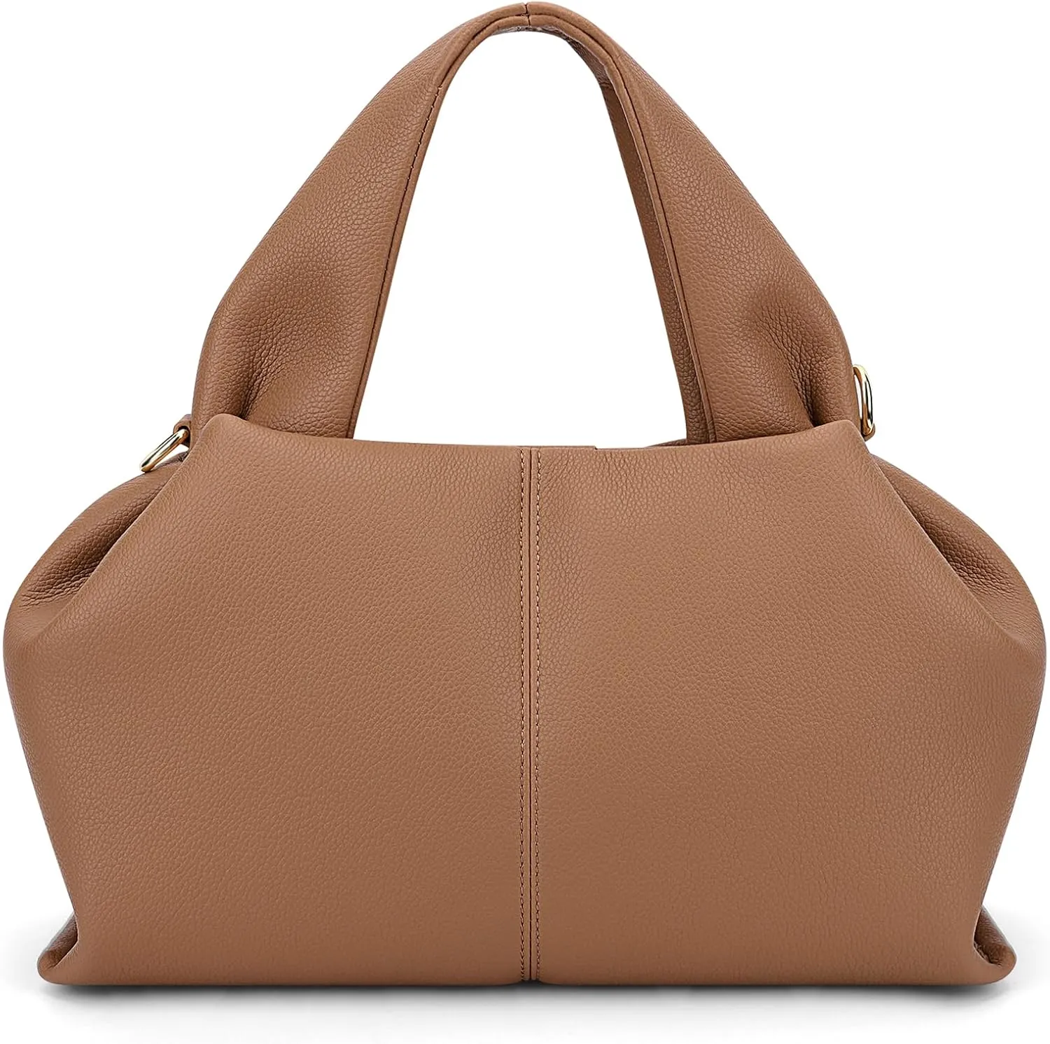 Crossbody Satchel Handbag for Women Shoulder Clutch Purse Dumpling Cloud Style Genuine Leather Bags for Daily Outfits