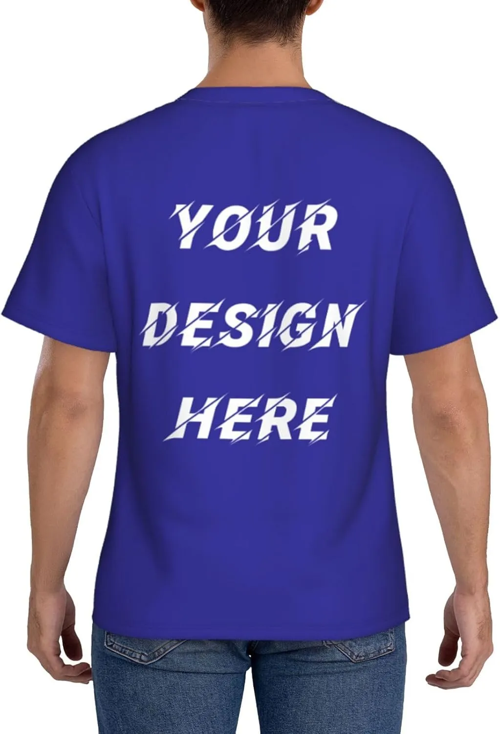 Custom T Shirts All Over Print Customized T Shirts Personalized with Business Logo Text Image Funny Gift for Men