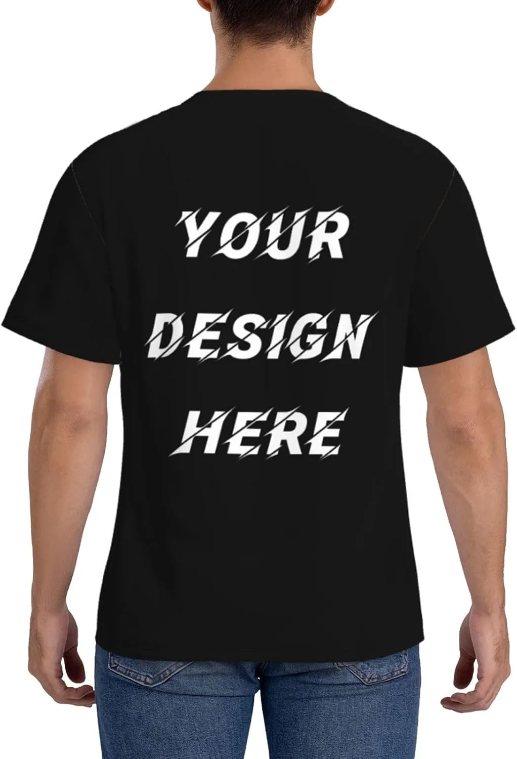 Custom T Shirts All Over Print Customized T Shirts Personalized with Business Logo Text Image Funny Gift for Men