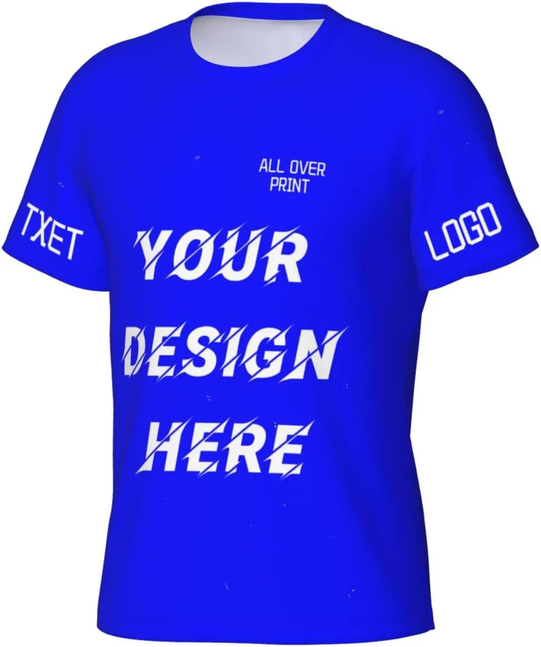 Custom T Shirts All Over Print Customized T Shirts Personalized with Business Logo Text Image Funny Gift for Men