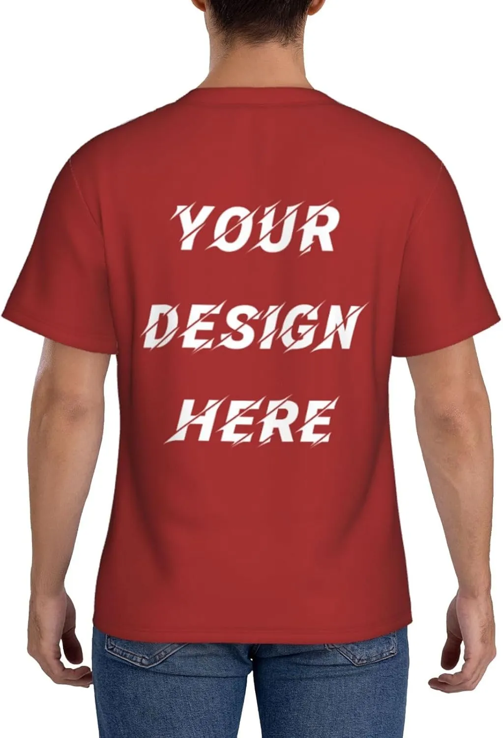Custom T Shirts All Over Print Customized T Shirts Personalized with Business Logo Text Image Funny Gift for Men