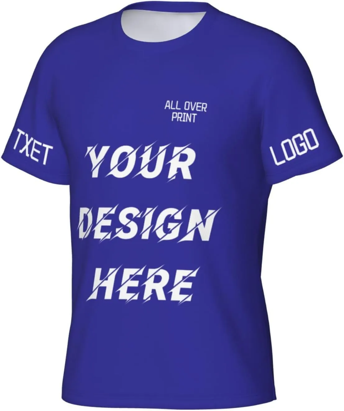 Custom T Shirts All Over Print Customized T Shirts Personalized with Business Logo Text Image Funny Gift for Men