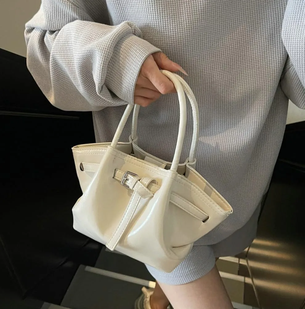 Cute Y2k Shoulder Bag for Women PU Leather Belted Hobo Bags Underarm Tote Handbag Mini Satchel Crossbody Purse 2025